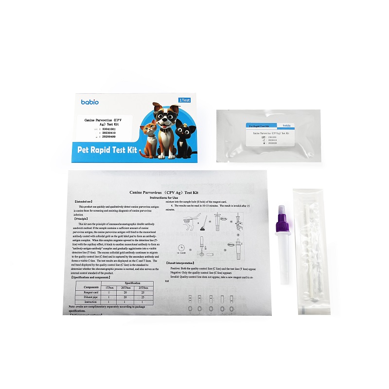 Canine parvovirus antigen (CPV Ag) testkit